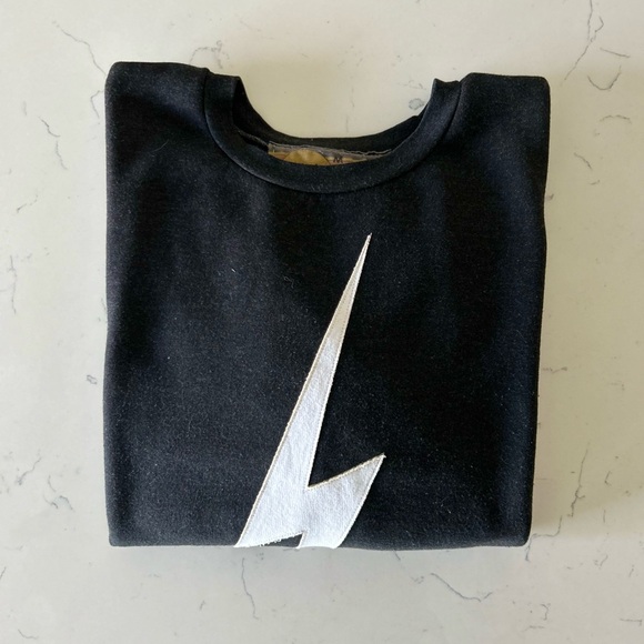 Aviator Nation Sweaters - Black/White Aviator Nation Bolt Stitch Crew Sweatshirt- Size M - Lightly worn :)